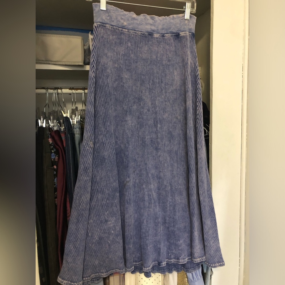 Hard tail midi denim was skirt